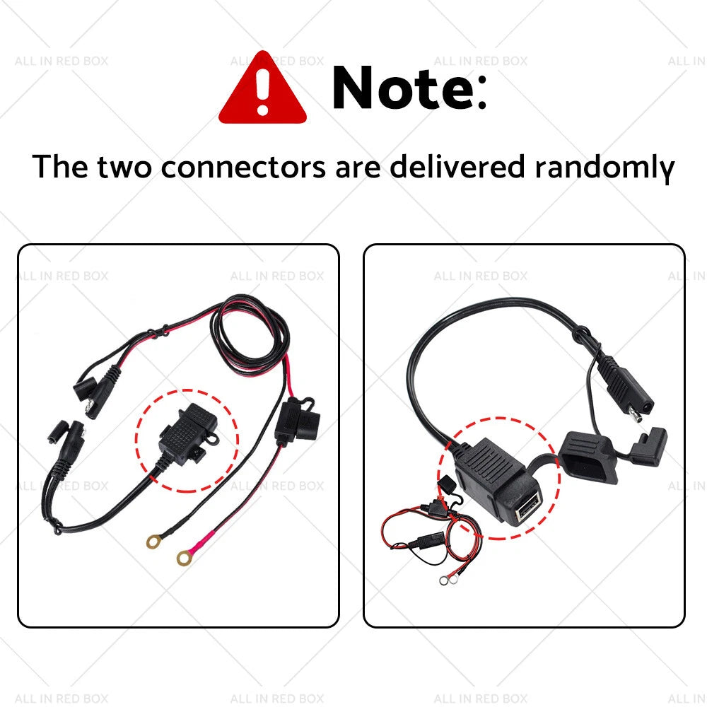 SAE to USB Charger Cable Adapter Waterproof for Motorcycle GPS Phone