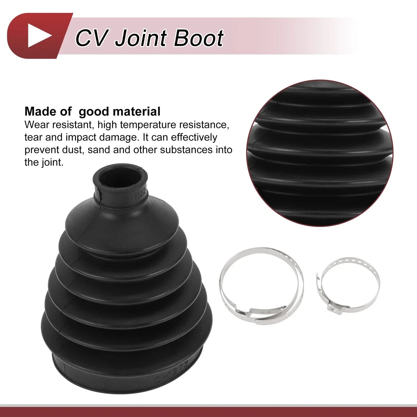 Outer CV Joint Boot Kit with Clamps for Honda CR-V (1999-2006)