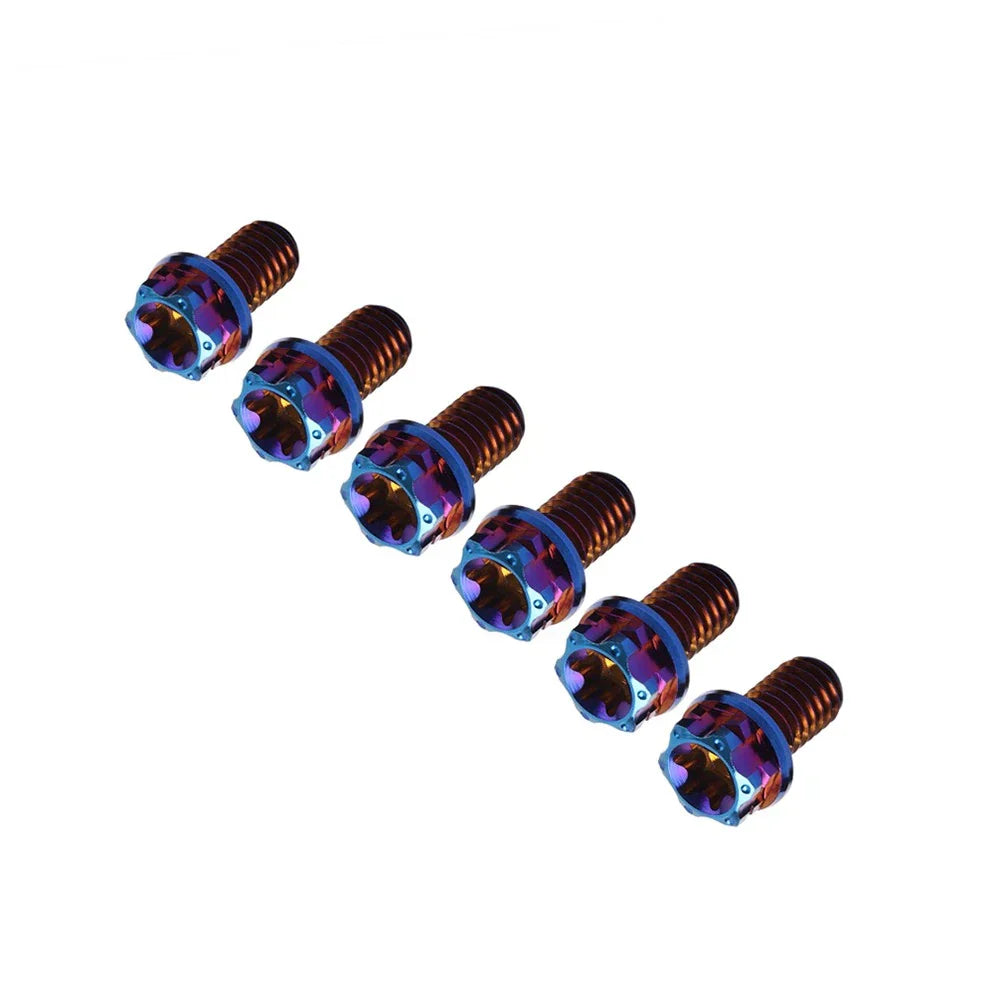 6 x Titanium M6x20mm Torx Head Flange Bolts for Motorcycle Bike Bicycle