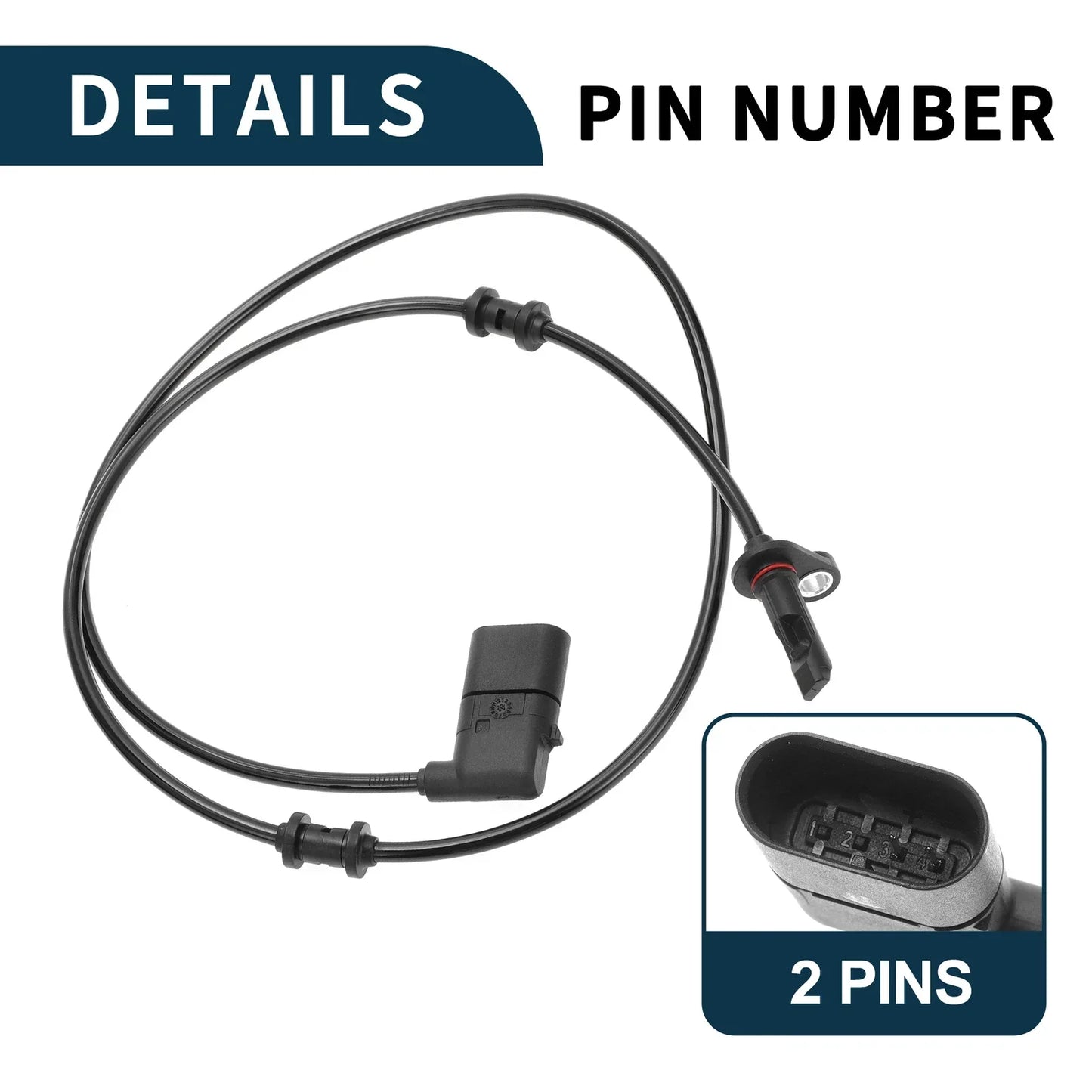 2 x Rear Side ABS Wheel Speed Sensors for Mercedes-Benz C300 (2015-2021)
