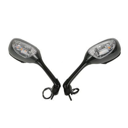 Clear/Smoke Turn Signal Rearview Mirrors for Suzuki GSXR600 GSXR750 (2006-2025)
