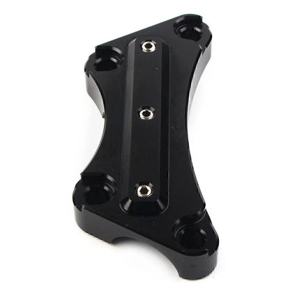Black Top Handlebar Riser Clamp for Harley Touring Street Road King (2008-2023)