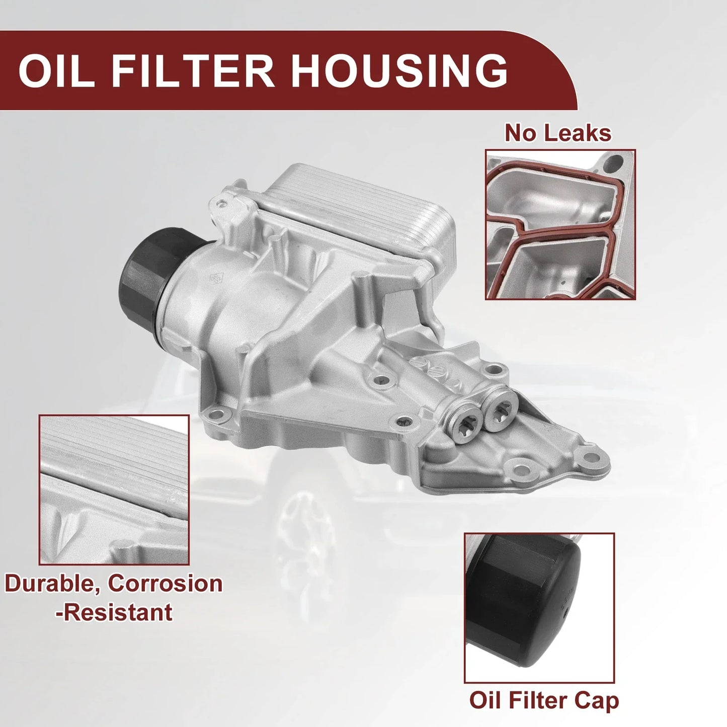 Engine Oil Cooler Filter Housing with Seals for Mercedes-Benz G550 (2009-2023)