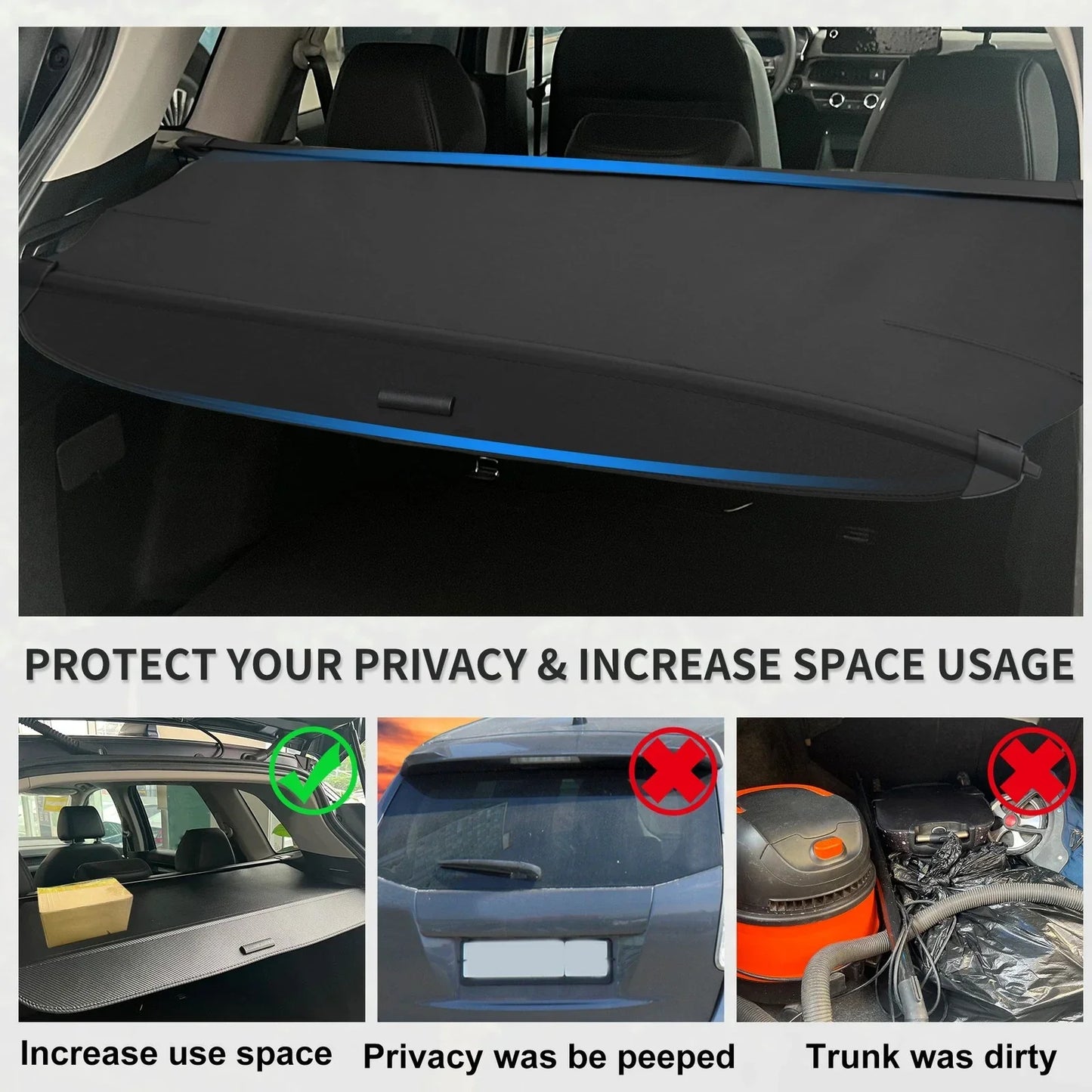 Cargo Cover for Honda CRV 2024-2025 Retractable Trunk Security Shield Shade