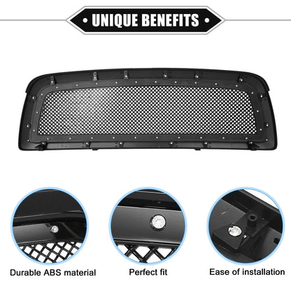 Front Grille Assembly for Dodge Ram 1500 2011-2012 Gloss Black