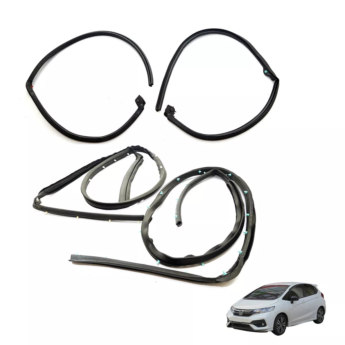 Front Rear Door Weatherstrip Rubber for Honda Fit Jazz GK4 GK6 GK7 GH7 GP5 2015-2020