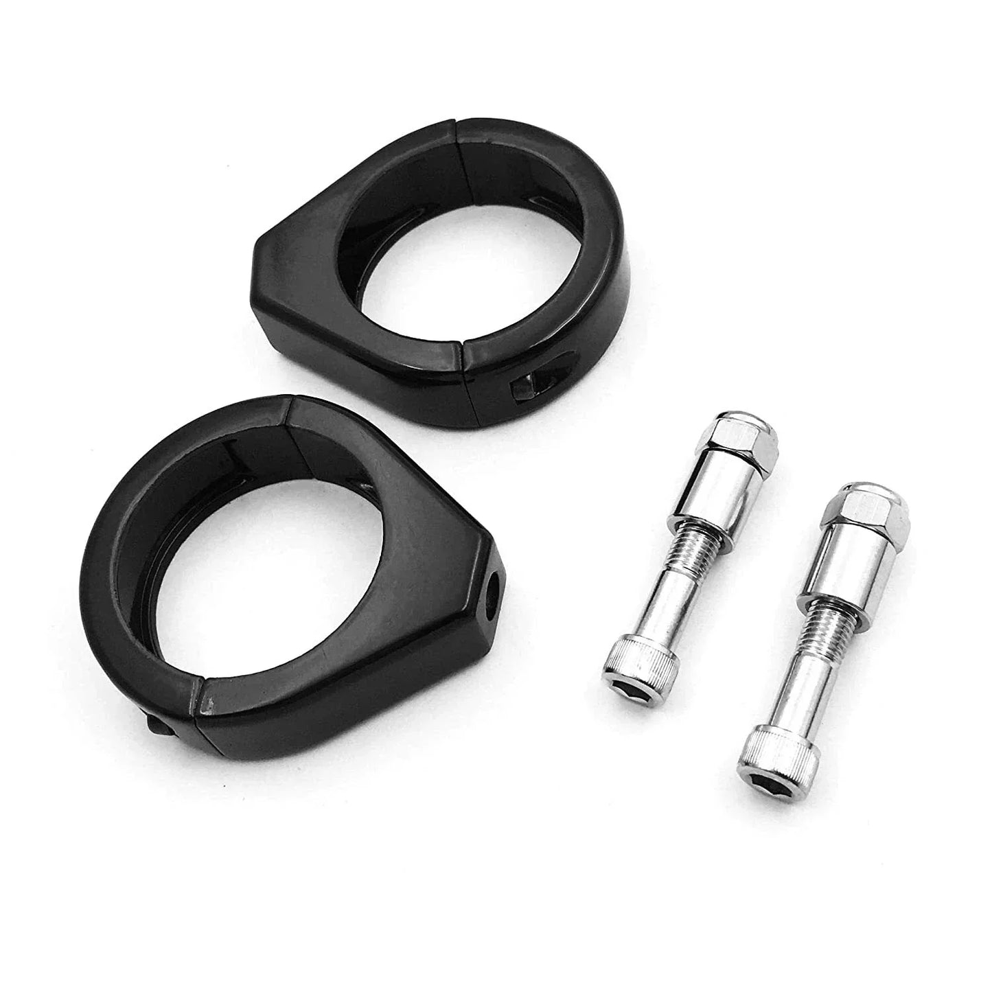 Black Turn Signal Mount Bracket 39mm Fork Clamp for Harley Softail