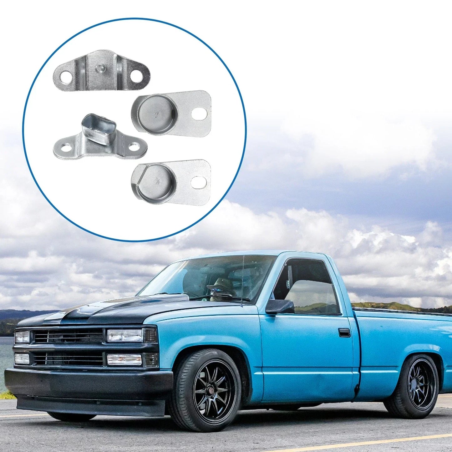Tailgate Hinge Kit 1 Set for GMC C1500 Pickup (1988-1999)