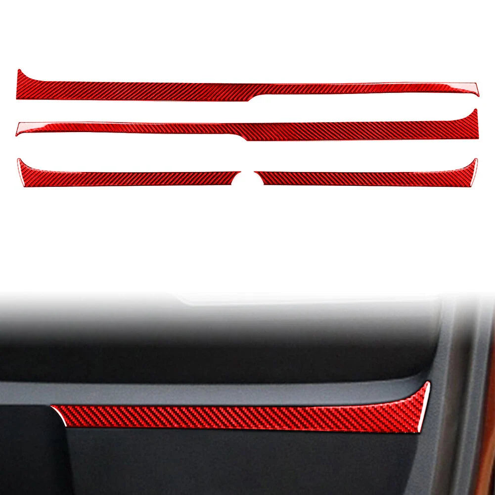 4Pcs Carbon Fiber Inner Door Trim Covers for Toyota Tundra (2014-2021)