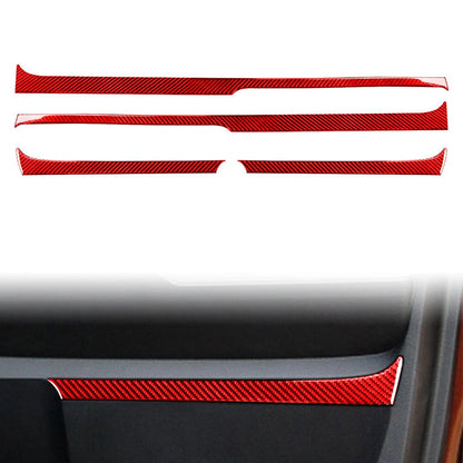 4Pcs Carbon Fiber Inner Door Trim Covers for Toyota Tundra (2014-2021)