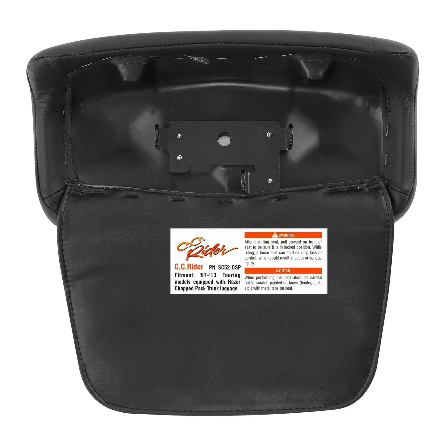 Driver Passenger Seat Pad Backrest for Harley Touring Road Glide (2009-2013)