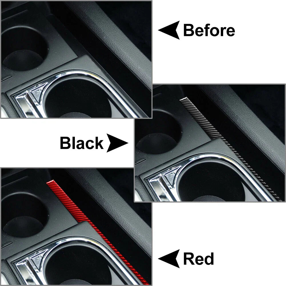 Cup Holder Stripe Cover for Toyota Tundra (2014-2021) Black