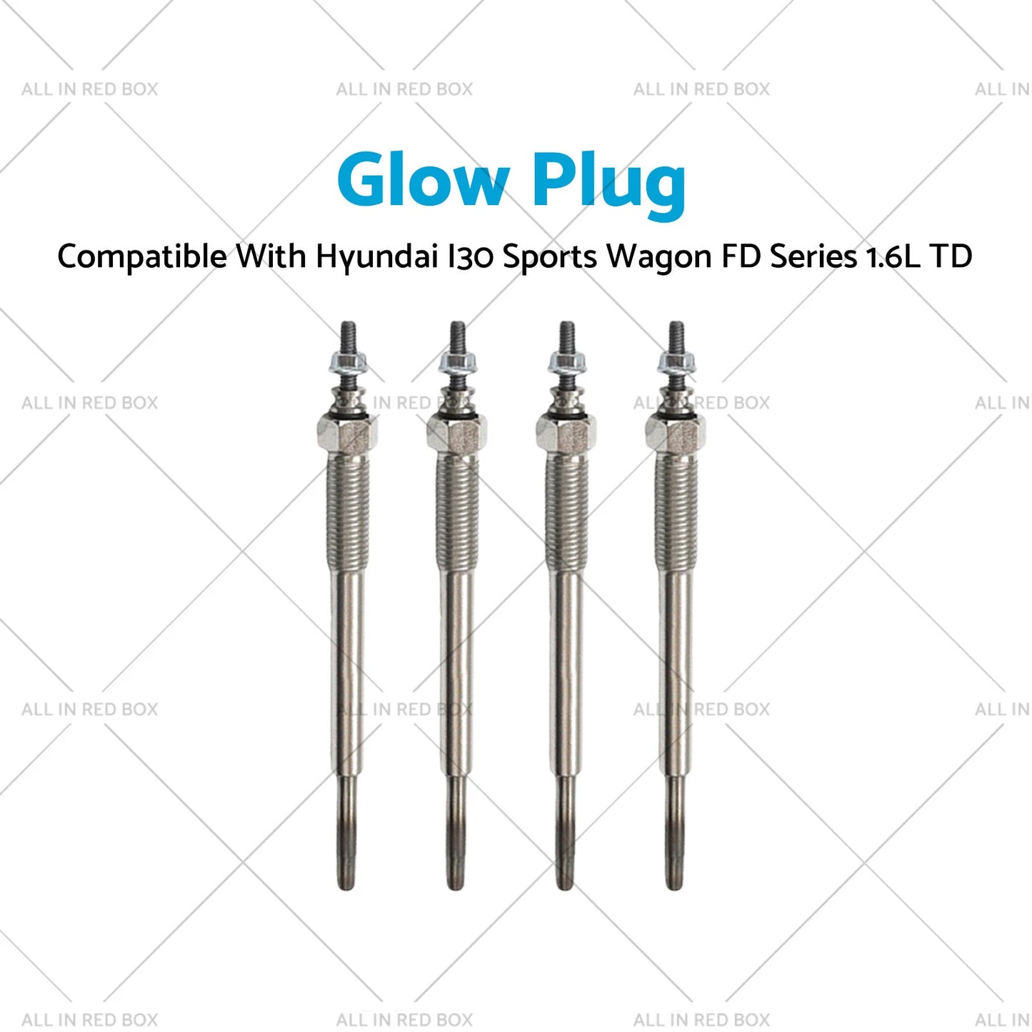 4 x Glow Plug Set for Hyundai I30 Sports Hatchback Wagon (2007-2012)