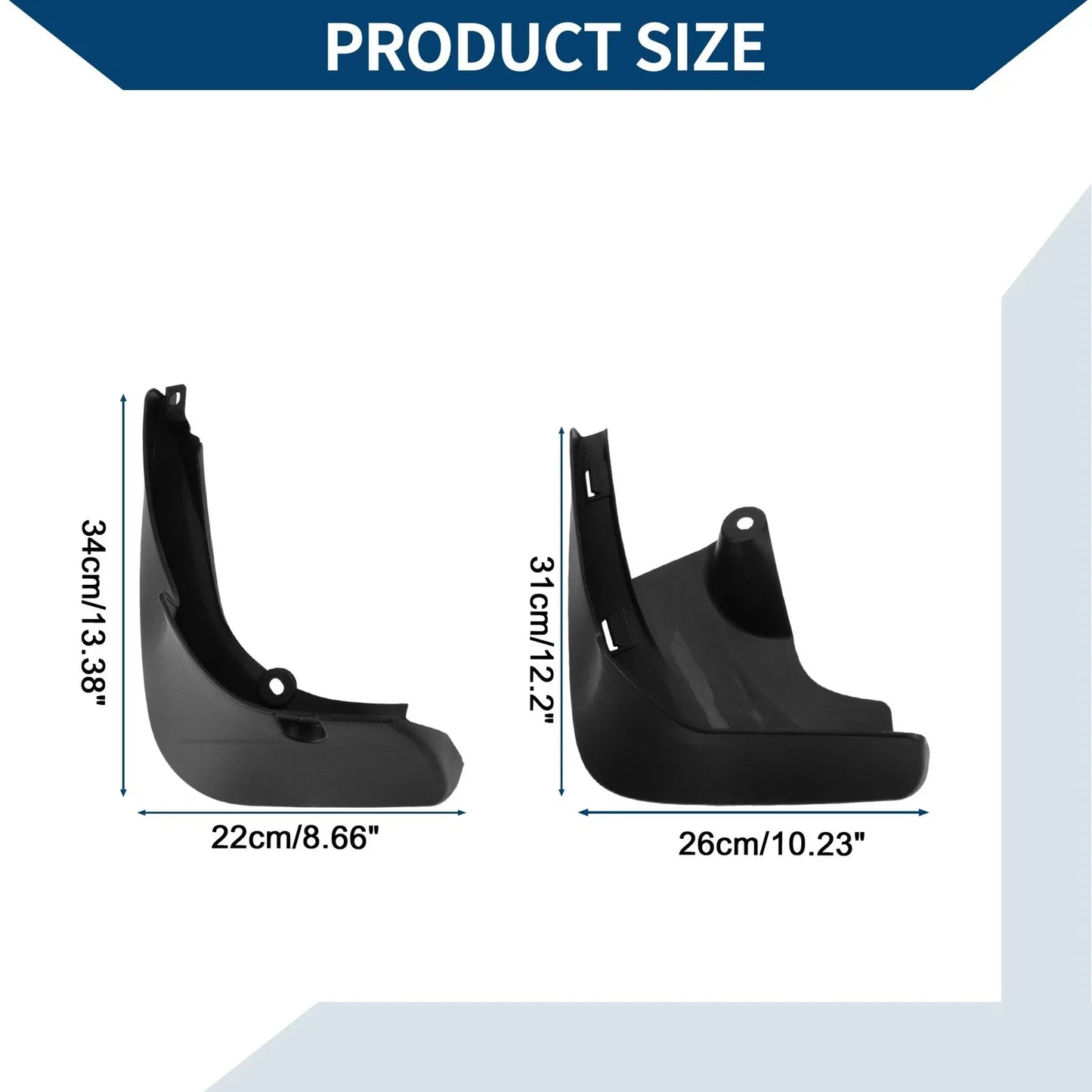 Mud Flaps Splash Guards 1 Set for Mercedes-Benz S Class (2015-2020)