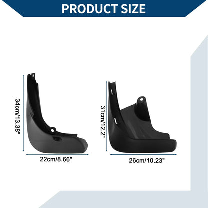 Mud Flaps Splash Guards 1 Set for Mercedes-Benz S Class (2015-2020)