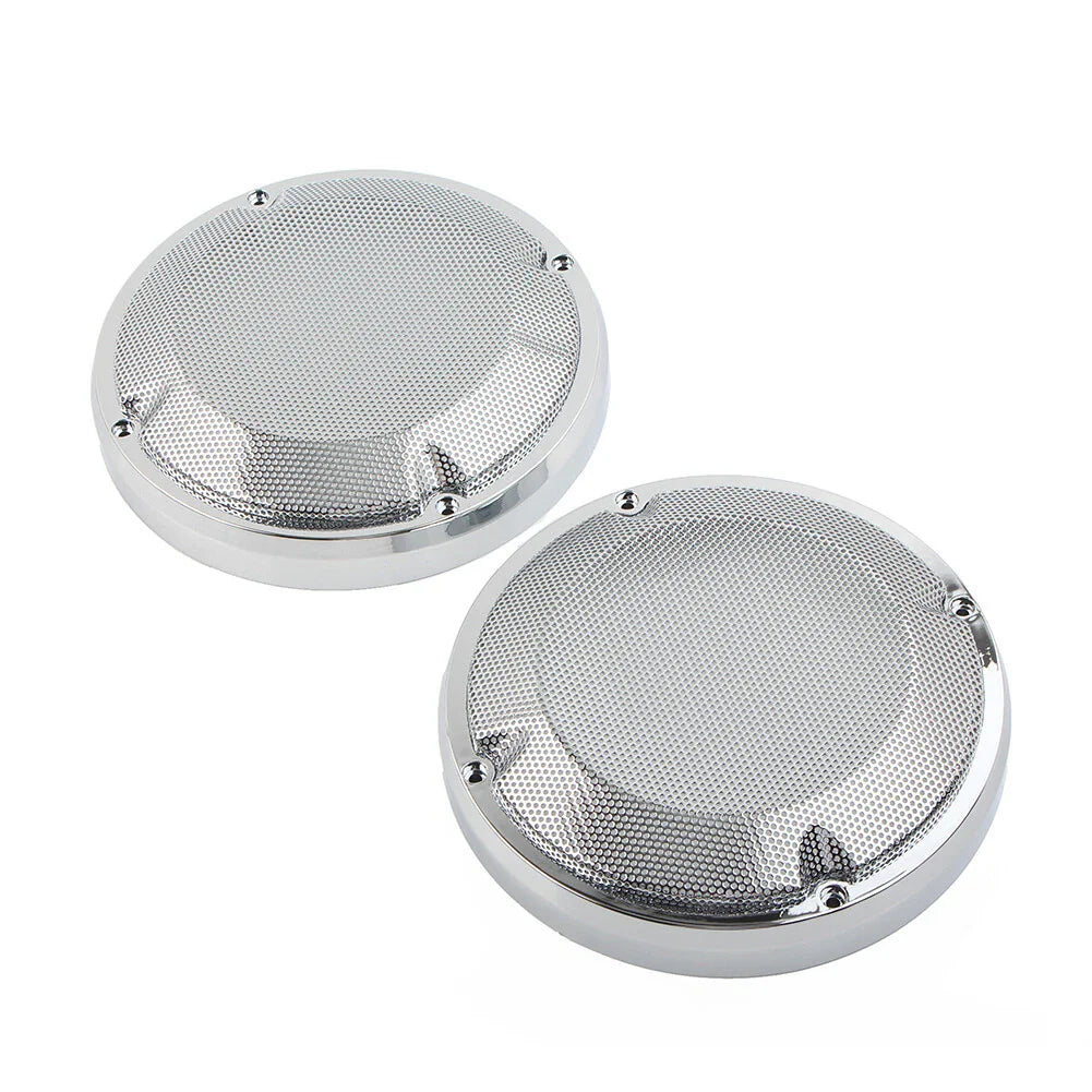 6.5" Saddlebag Lid Speaker Grill Covers for Harley Touring Electra (1983-2020)