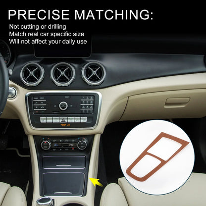 Center Console Panel Sticker for Mercedes-Benz GLA GLB EQA EQB 2020-2024 Brown