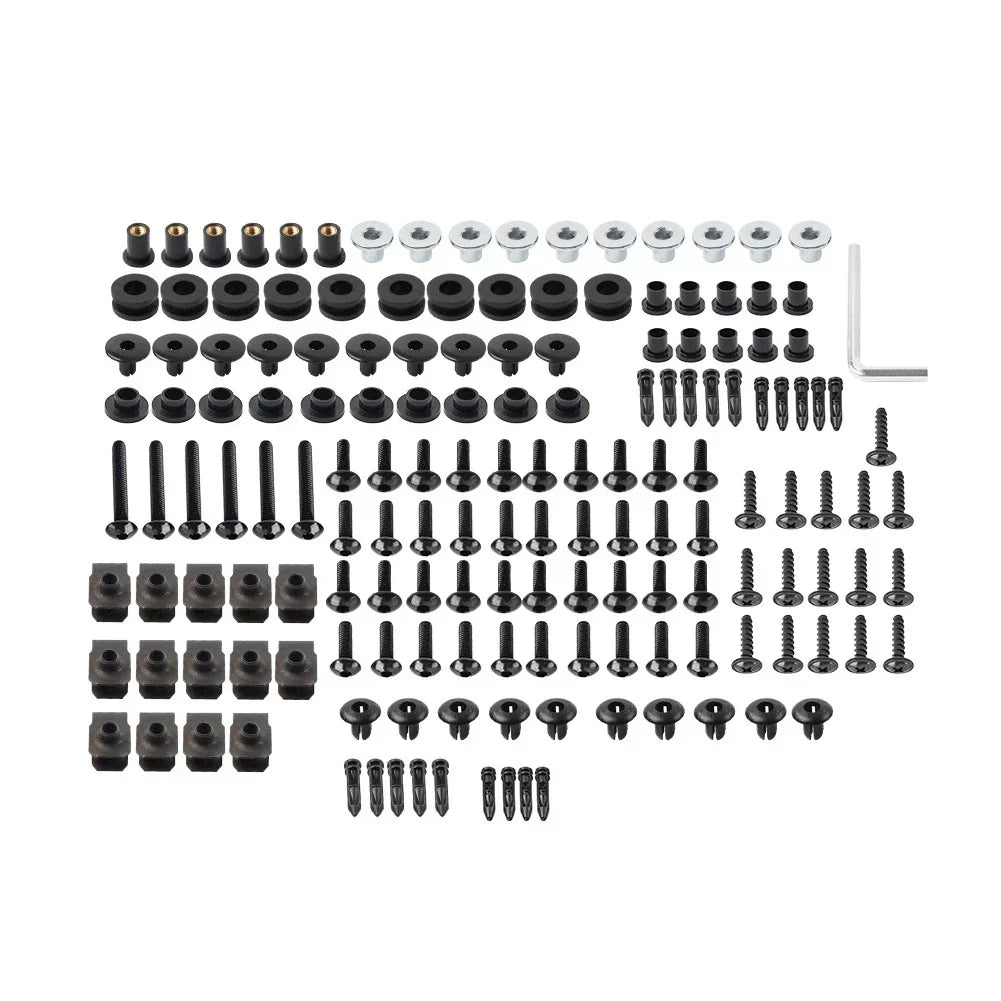 Screws Fairing Bolts for Yamaha YZF R6 (2008-2016) - Metal & Plastic Black