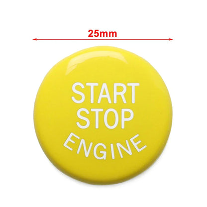 Yellow Engine Start Stop Button Cover for BMW E Chassis 1 3 5 X1 X3 X5 Z4