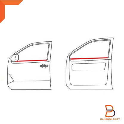 Outer Door Belt Window Seal Weatherstrip for Honda Civic 1992-1995