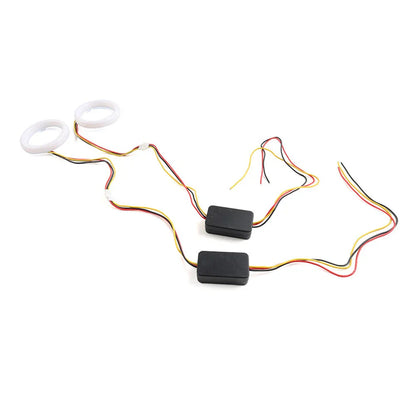 100MM White Amber Switchback LED Halo Rings for Car Headlight Retrofit