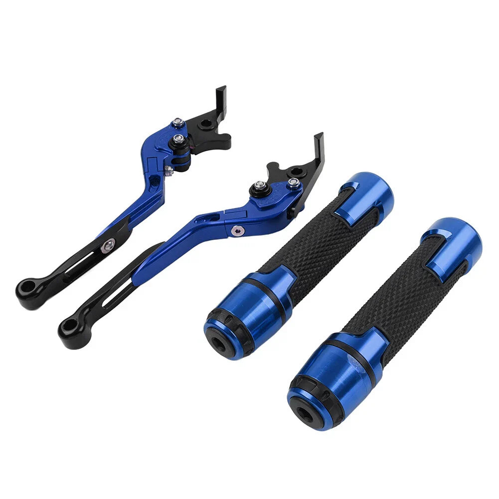 Blue Extendable Brake Clutch Lever Grip Set for BMW S1000R S1000RR (2010-2023)