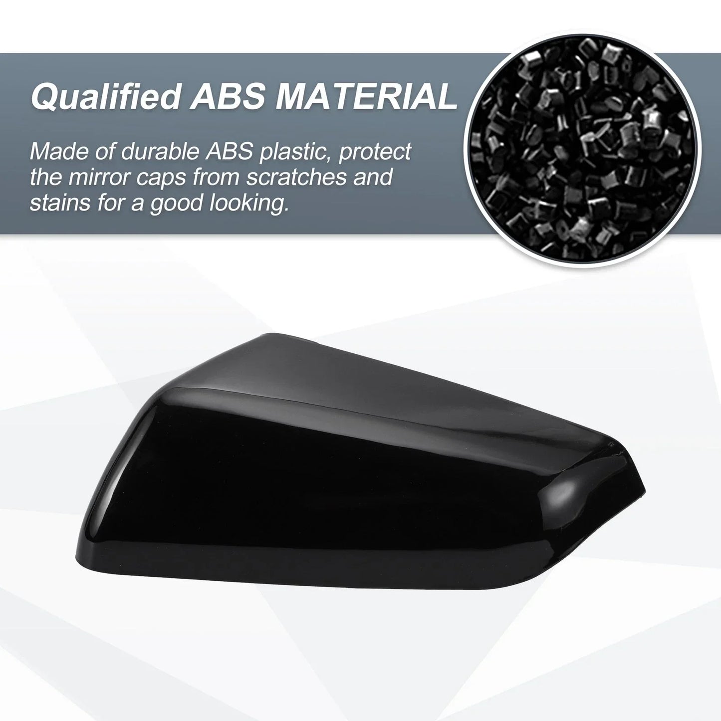 Left Side Rearview Mirror Cover Cap Gloss Black for Chevy Equinox, GMC (2010-2017)
