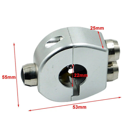 7/8" Motorcycle Handlebar Silver Switch Momentary Button 12V