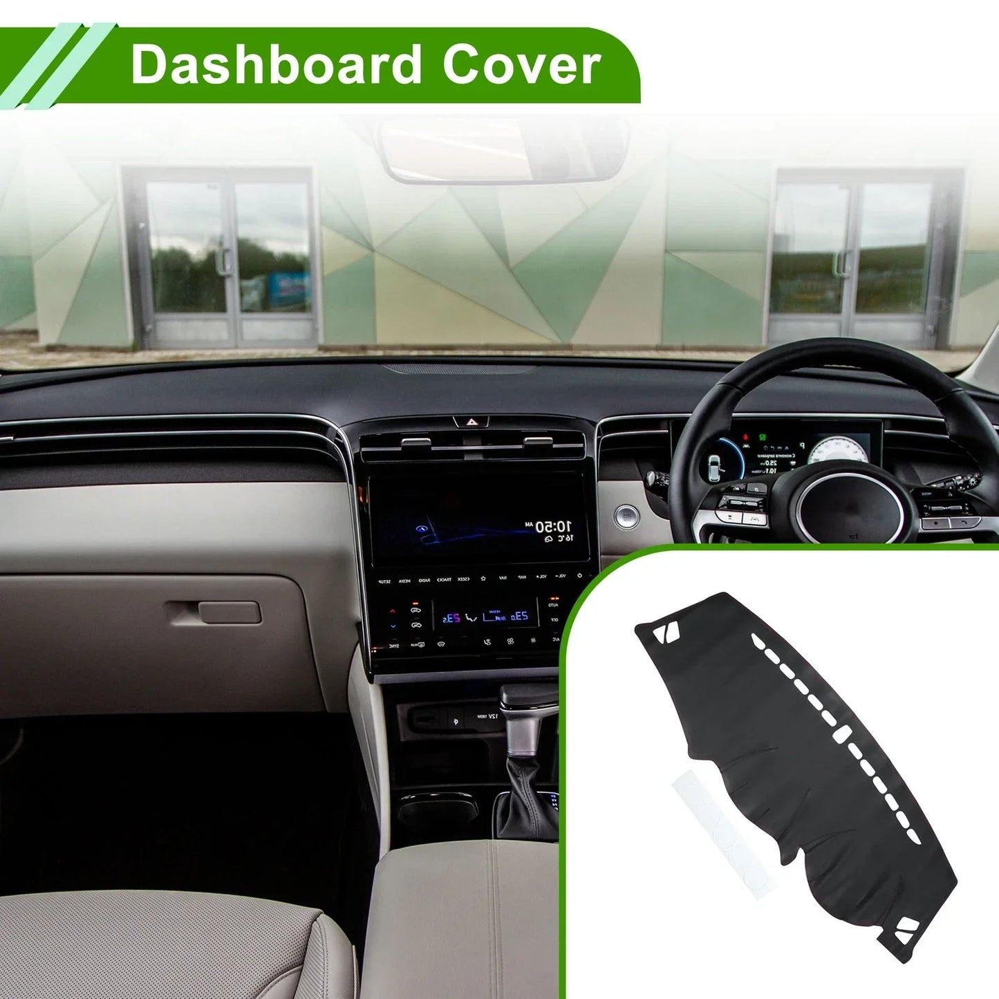 Dashboard Cover for Hyundai ix35 Tucson 2010-2015 Dash Mat Carpet Black Red