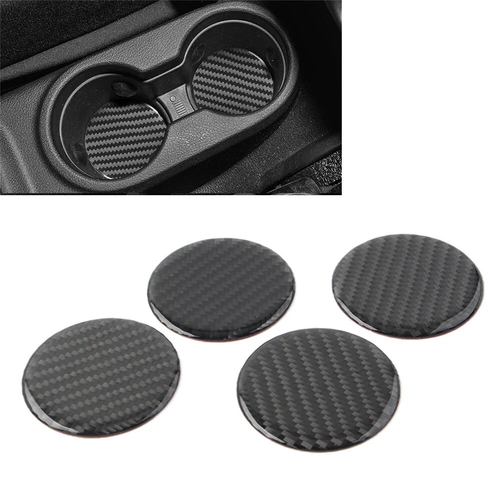4 x Car Water Cup Holder Mat Cover Trim for Jeep Wrangler (2007-2017)