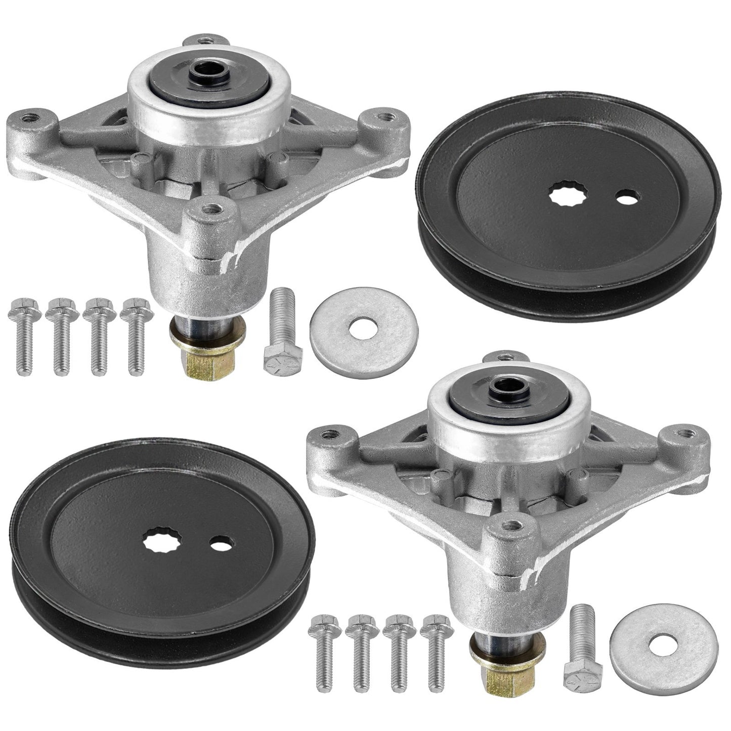 42 in Deck Spindles w 4.8 in OD Pulley for Hustler Raptor 7000 (2016–2020)