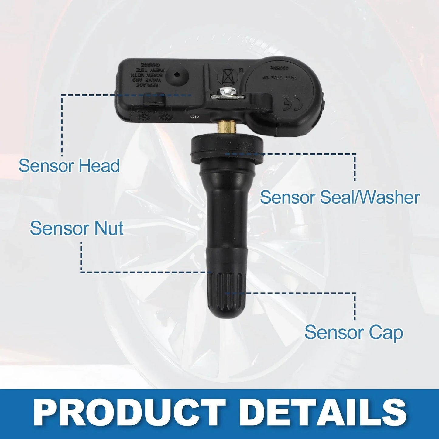 Tire Pressure Sensor 433MHz for Dodge Challenger (2010-2021)