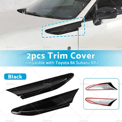 Black Side Fender Fin Vent Trim for Toyota 86 Subaru BRZ (2012-2020)