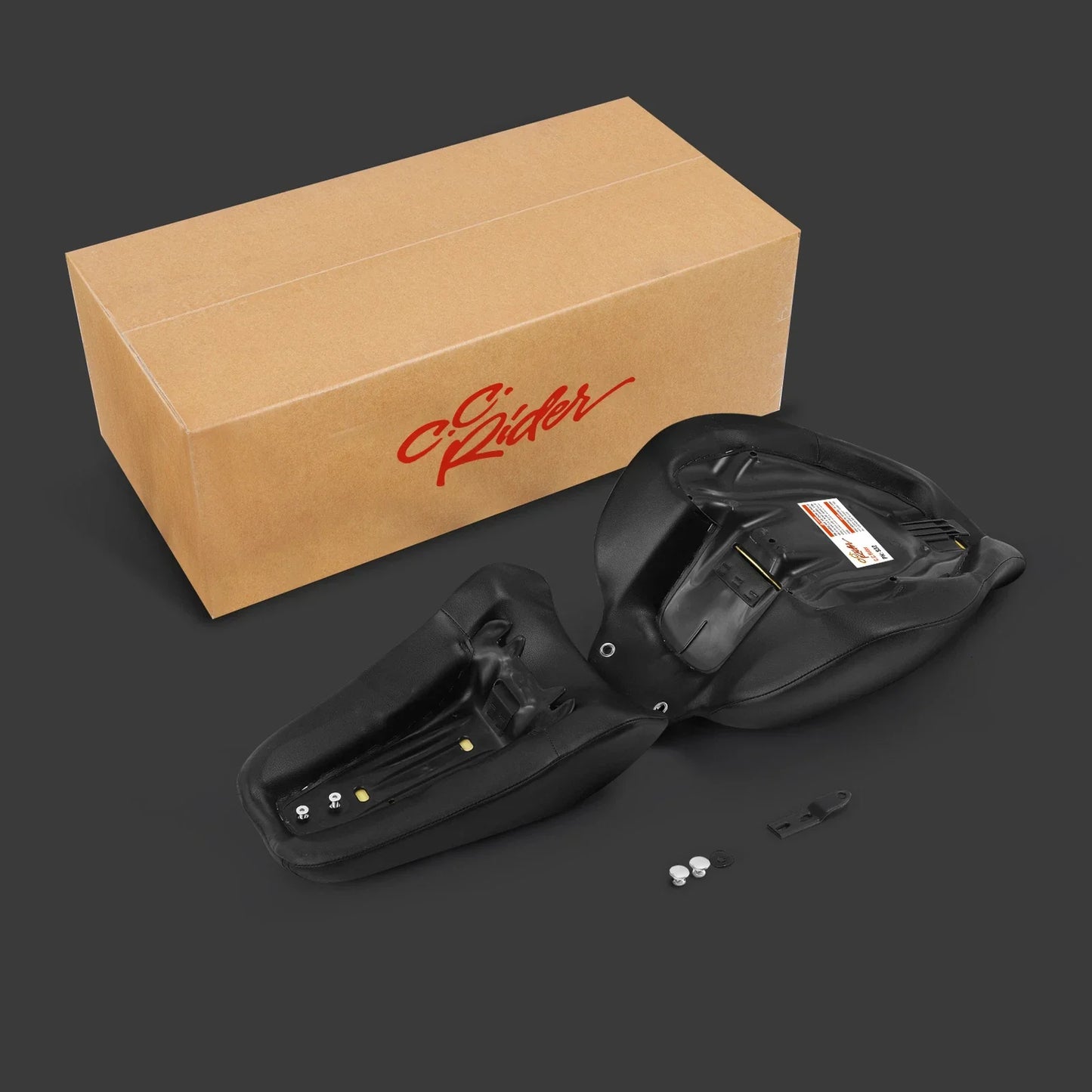 Black Driver Passenger Seat for Harley Fat Boy Softail Custom FXST (2007-2017)