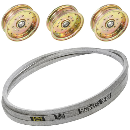 Deck Idler Pulley and Belt Replacement Kit for Husqvarna LZ6130 LZ7227 (2021–2023)