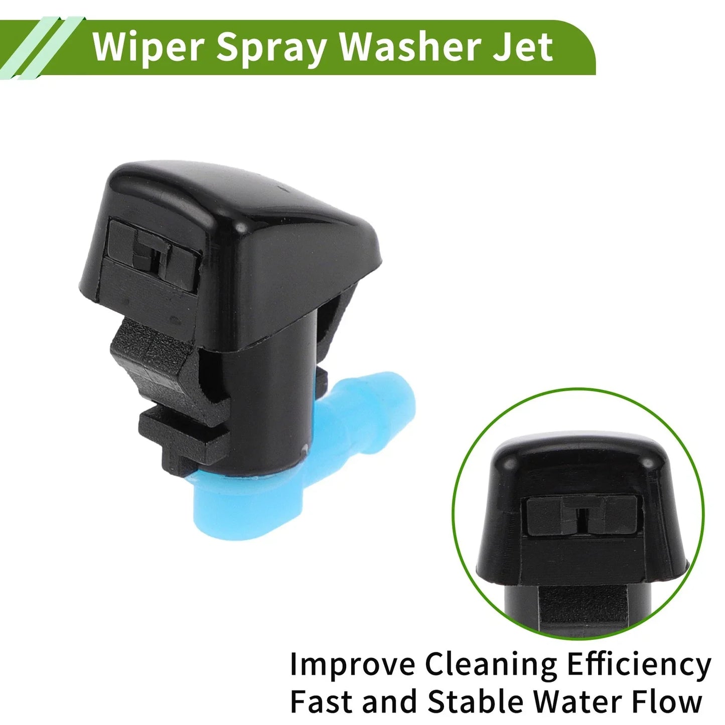 Windshield Washer Nozzle & Hose Connector for Dodge (2011-2019) 1 Set