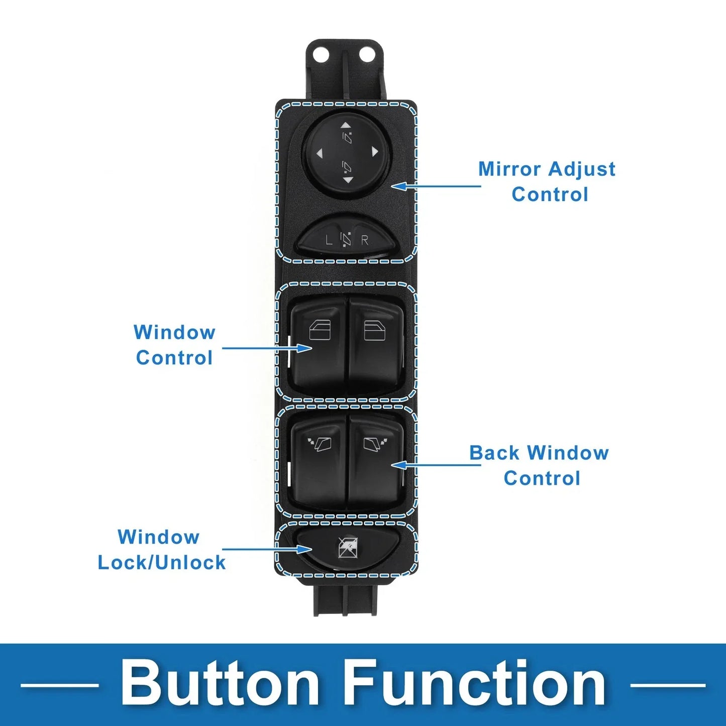 Power Window Switch for Mercedes-Benz W639 Vito (2003-2013)