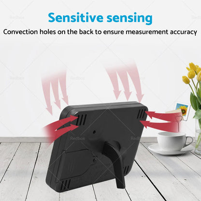 Mini Digital Clock Alarm with Temperature for Black & White Travel LCD LED