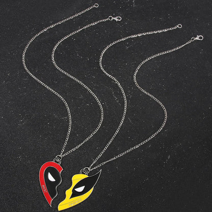 Deadpool Heroes Necklace Best Friend Gifts for Men & Women