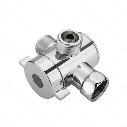 Three Way T-Adapter Valve for Toilet Bidet Shower Diverter 1/2 in
