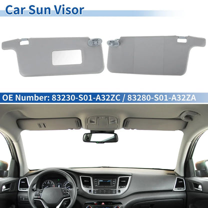 Sun Visors for Honda Civic 1996-2000 Gray (2 x Covers)