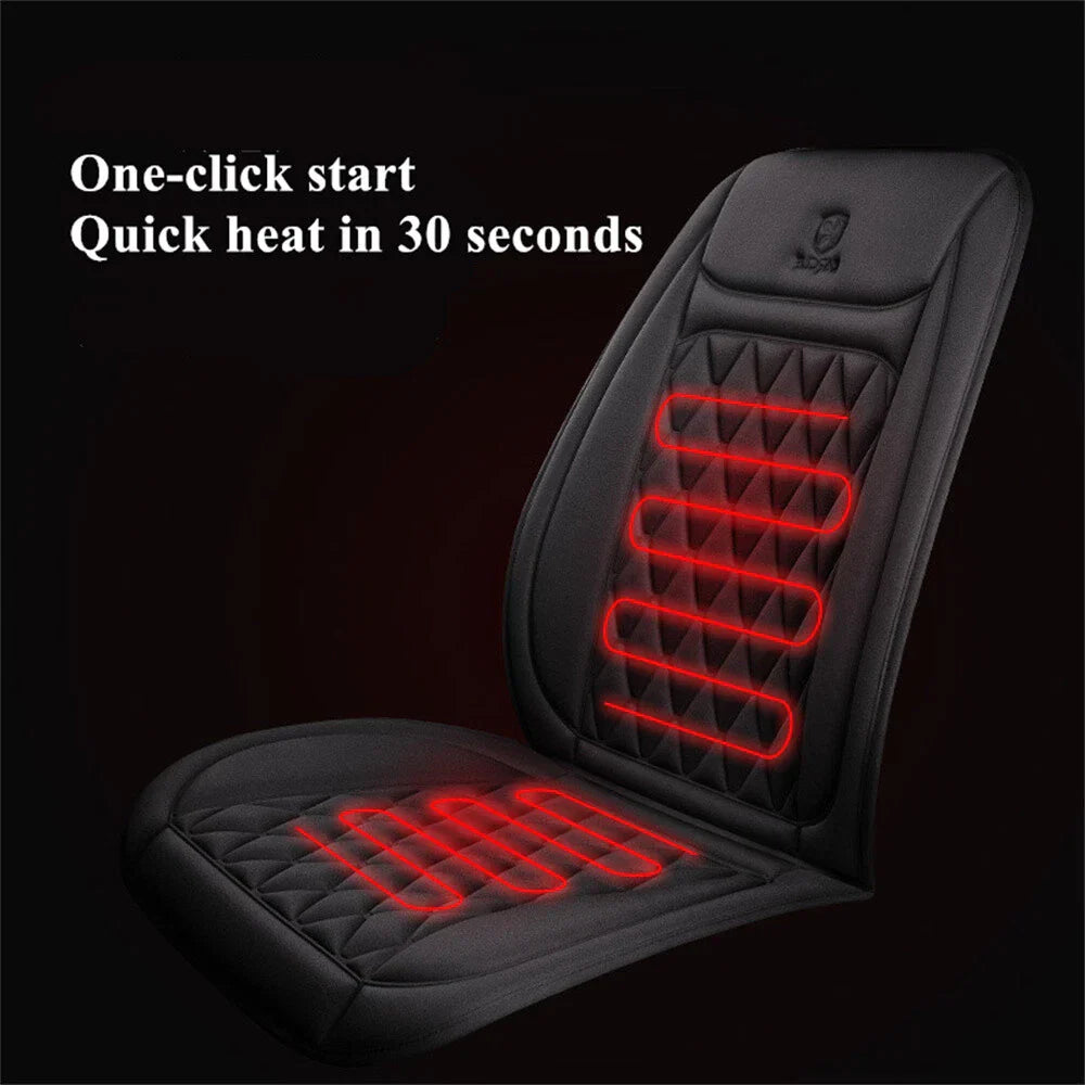 Heated Car Seat Cover Cushion Pad for Universal Vehicles (12V-24V)