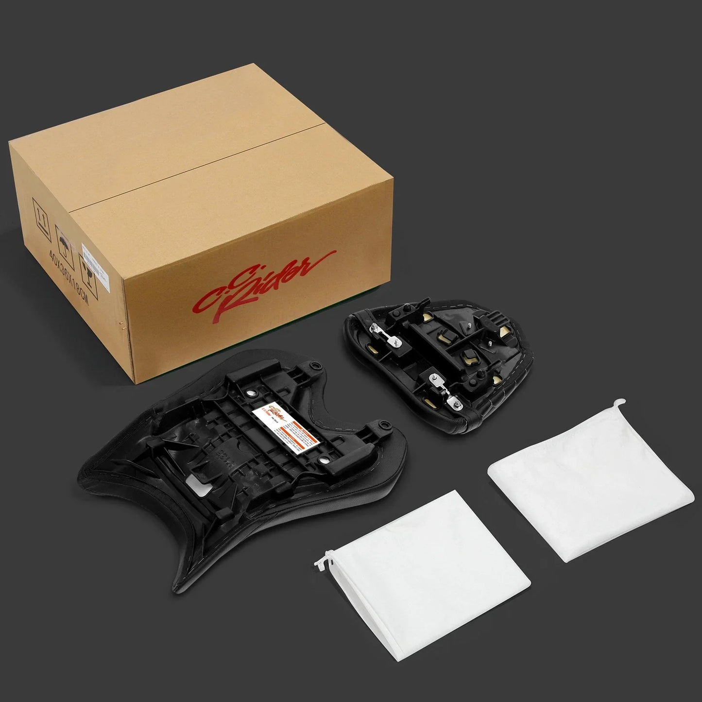 Black Red  Piece Driver & Passenger Seats for Yamaha YZF R6 (2008-2016)