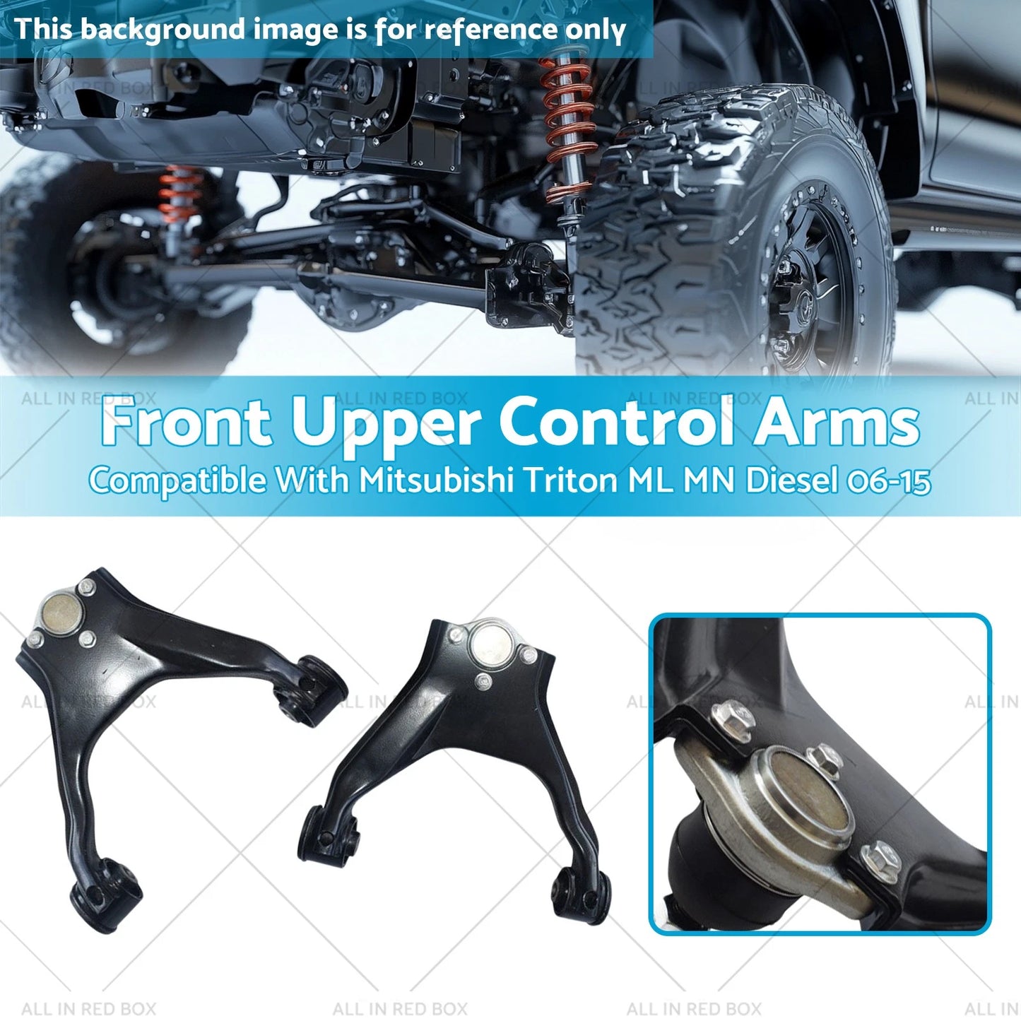 Front Upper Control Arms for Mitsubishi Triton ML MN 2006-2015 4WD ()