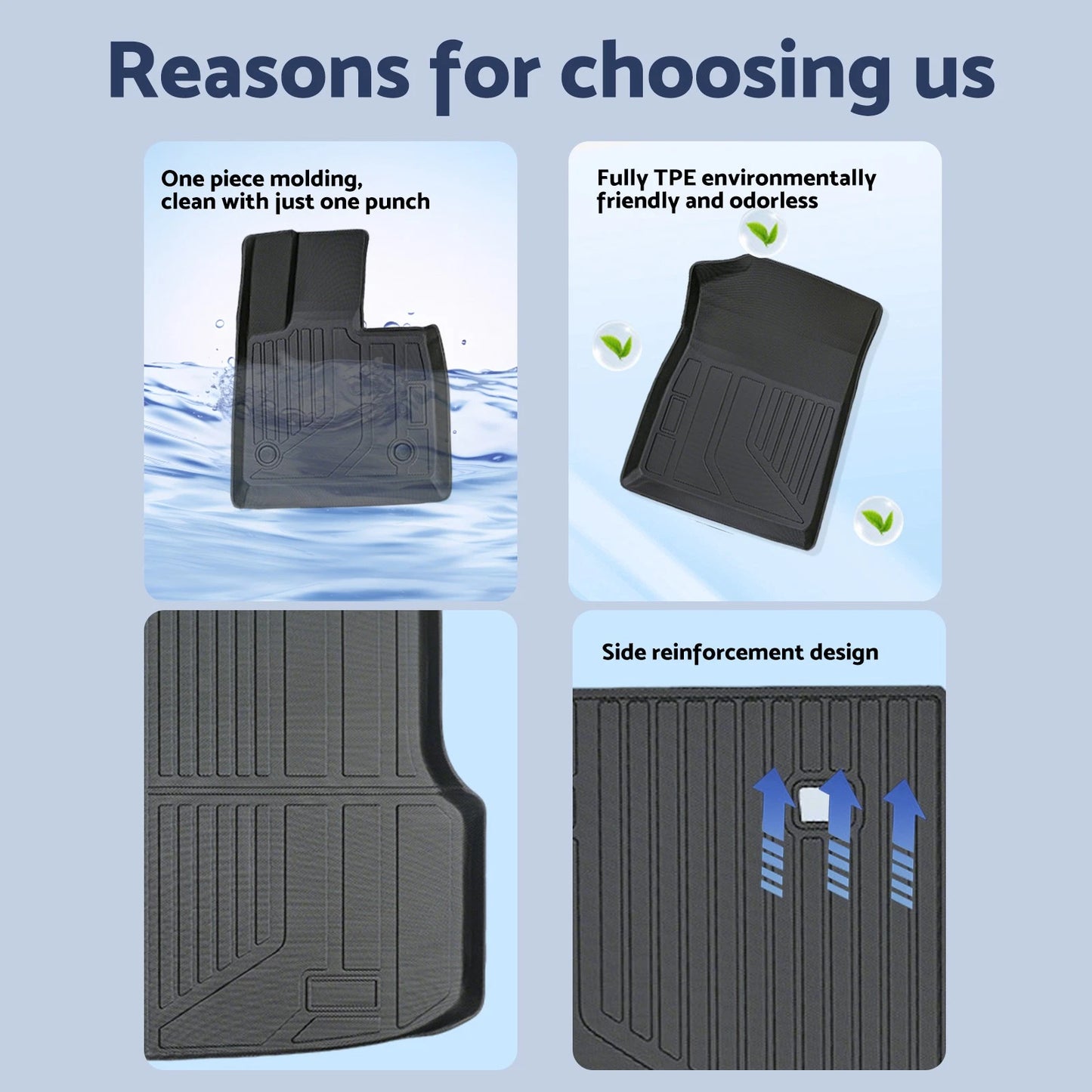 3D All-Weather Floor Boot Mat Seat Protector Set for BYD Sealion (2024)
