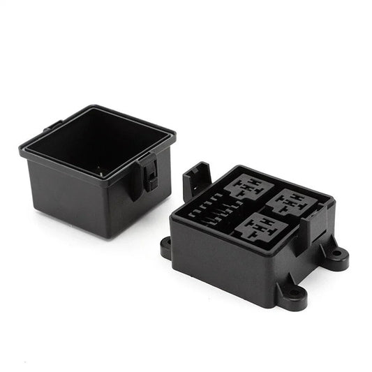 12V 3-Way Fuse Relay Box w/ 4-Pin 40A Relays & Fuses for Car Truck