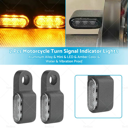 Mini LED Motorcycle Turn Signal Indicator Amber Light