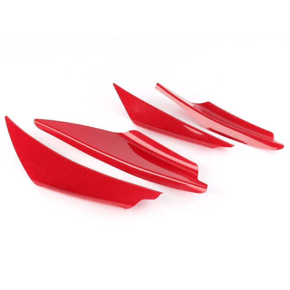 4 x Universal Front Bumper Canard Splitter Diffuser Lip Spoiler