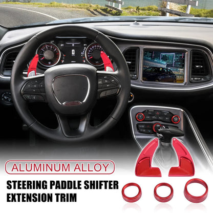 Steering Wheel Shift Paddle Extension Trim Set for Dodge Charger (2015-2023)