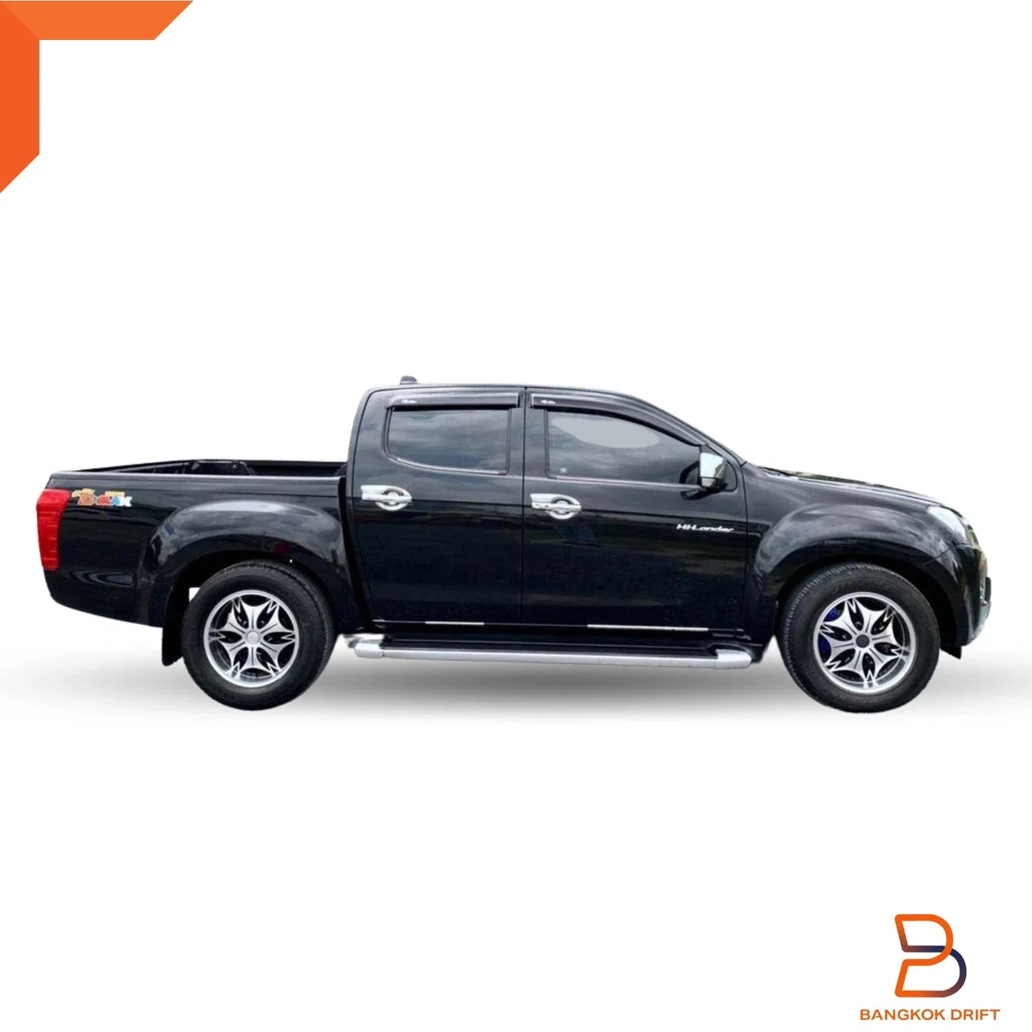 Silver Visor Rain Shield Wind Deflector for Isuzu D-Max (2012-2019)
